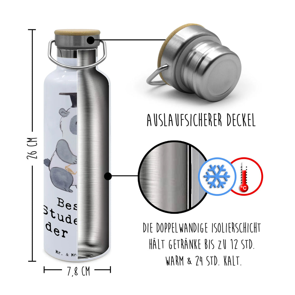 Trinkflasche Pinguin Beste Studentin der Welt Thermosflasche, Isolierflasche, Edelstahl, Trinkflasche, isoliert, Wamrhaltefunktion, Sportflasche, Flasche zum Sport, Sportlerflasche, für, Dankeschön, Geschenk, Schenken, Geburtstag, Geburtstagsgeschenk, Geschenkidee, Danke, Bedanken, Mitbringsel, Freude machen, Geschenktipp, Studentin, Studium, Tochter, Spaß, Musterschülerin, lustig, Studienabschluss, witzig, Universität, Abschluss, Alumni, Uni, Studenten, Hochschule