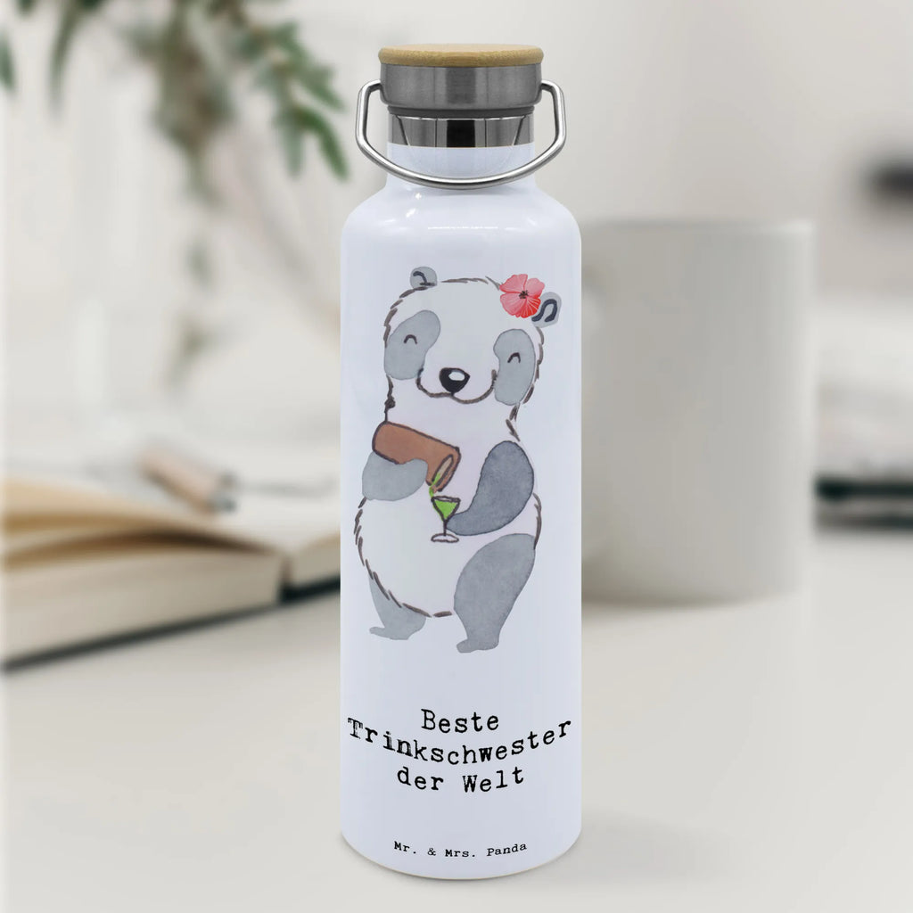 Trinkflasche Panda Beste Trinkschwester der Welt Thermosflasche, Isolierflasche, Edelstahl, Trinkflasche, isoliert, Wamrhaltefunktion, Sportflasche, Flasche zum Sport, Sportlerflasche, für, Dankeschön, Geschenk, Schenken, Geburtstag, Geburtstagsgeschenk, Geschenkidee, Danke, Bedanken, Mitbringsel, Freude machen, Geschenktipp, Trinkschwester, Saufschwester, Schwester, Sister, Freundin, Party, Bae, Trinken, Alkohol, Wochenende, Kleinigkeit, Sister from another Mister