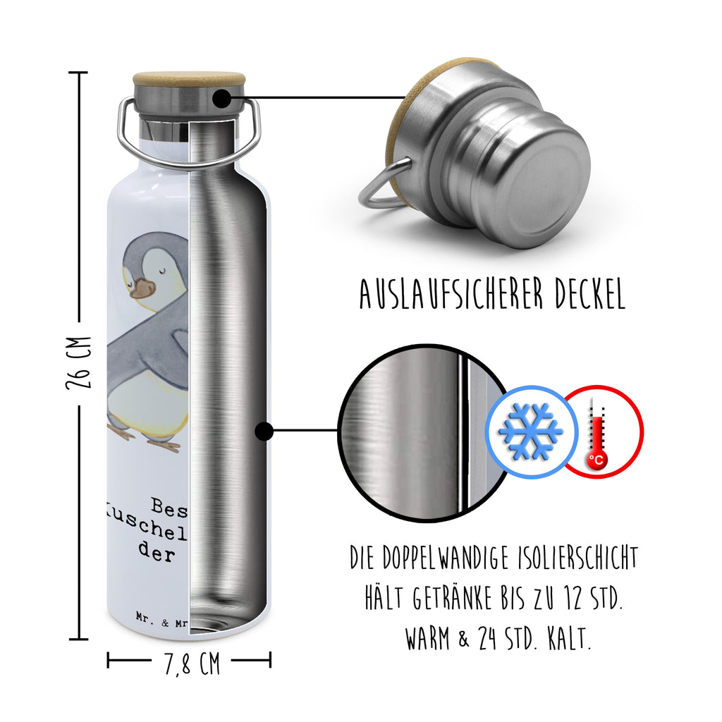 Trinkflasche Pinguin Bester Kuschelpartner der Welt Thermosflasche, Isolierflasche, Edelstahl, Trinkflasche, isoliert, Wamrhaltefunktion, Sportflasche, Flasche zum Sport, Sportlerflasche, für, Dankeschön, Geschenk, Schenken, Geburtstag, Geburtstagsgeschenk, Geschenkidee, Danke, Bedanken, Mitbringsel, Freude machen, Geschenktipp, Kuschelpartner, Lebenspartner, Ehepartner, Partner, Ehemann, Ehefrau, Kuscheln, Bett, Liebe, Freund, Freundin, Hochzeitstag, verliebt