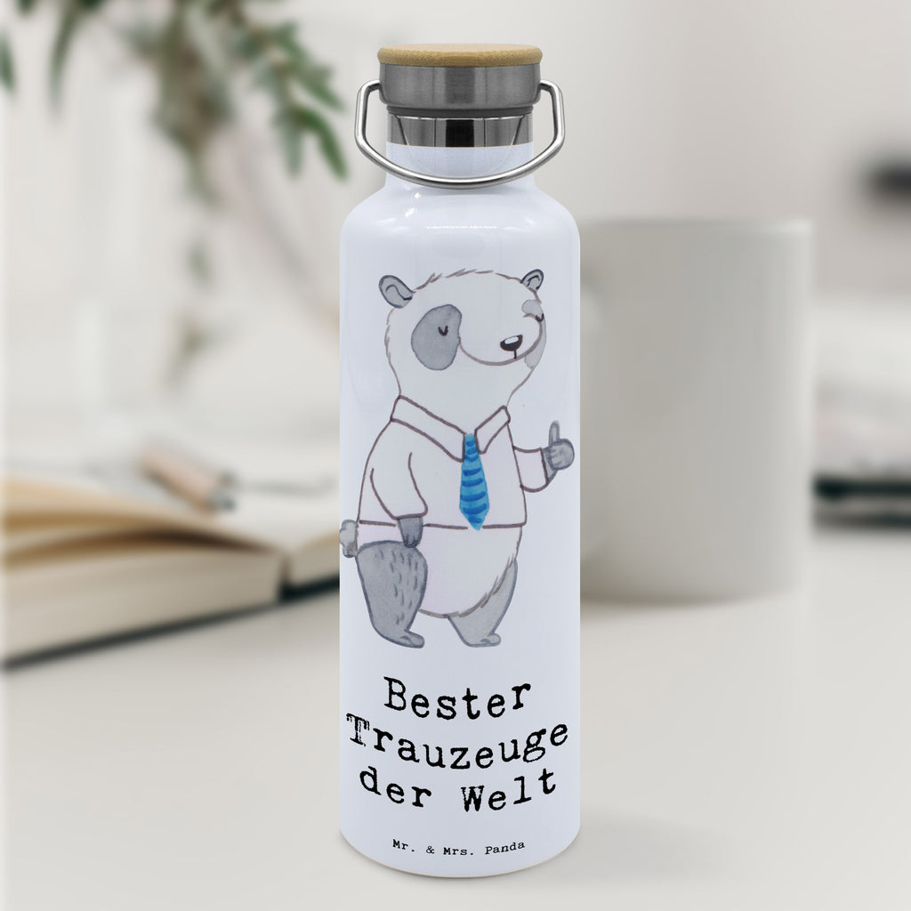 Trinkflasche Panda Bester Trauzeuge der Welt Thermosflasche, Isolierflasche, Edelstahl, Trinkflasche, isoliert, Wamrhaltefunktion, Sportflasche, Flasche zum Sport, Sportlerflasche, für, Dankeschön, Geschenk, Schenken, Geburtstag, Geburtstagsgeschenk, Geschenkidee, Danke, Bedanken, Mitbringsel, Freude machen, Geschenktipp, Trauzeuge, Trauhzeuge, Hochzeit, Heirat, JGA, Trauung, Kirche, Standesamt, Braut, Bräutigam