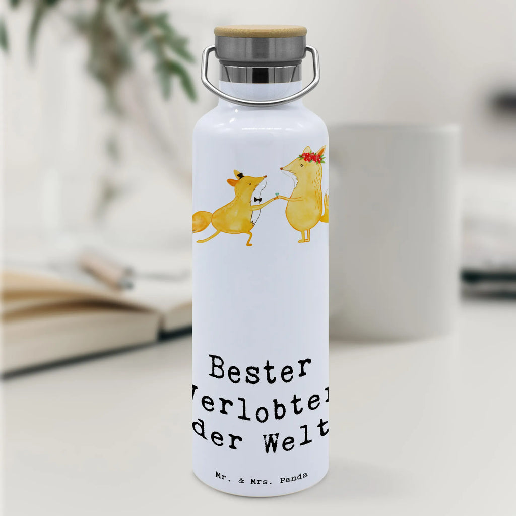 Trinkflasche Fuchs Bester Verlobter der Welt Thermosflasche, Isolierflasche, Edelstahl, Trinkflasche, isoliert, Wamrhaltefunktion, Sportflasche, Flasche zum Sport, Sportlerflasche, für, Dankeschön, Geschenk, Schenken, Geburtstag, Geburtstagsgeschenk, Geschenkidee, Danke, Bedanken, Mitbringsel, Freude machen, Geschenktipp, Verlobter, Verloben, Verlobung, Traummann, Mann, Freund, Ehemann, Zukünftiger, Hochzeit, Ehe