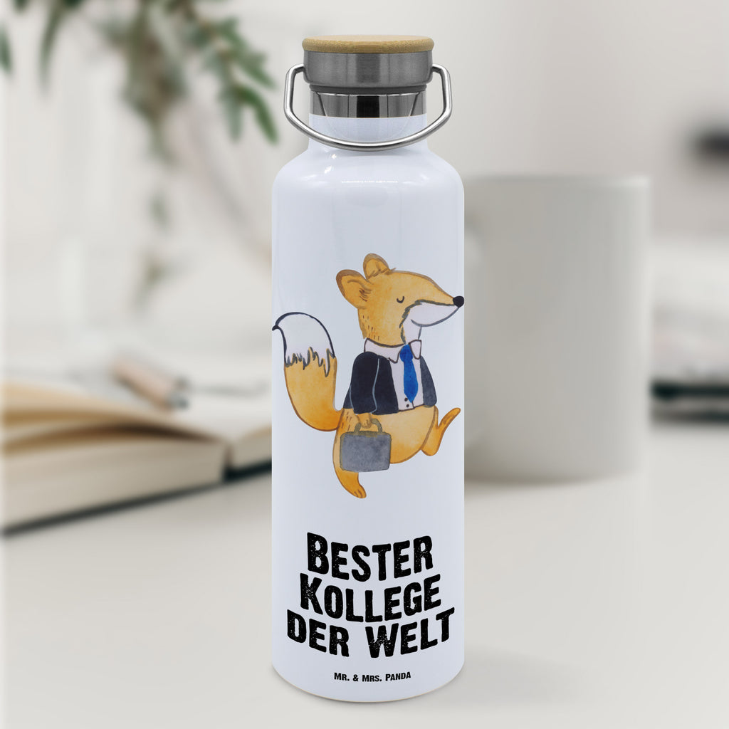 Trinkflasche Fuchs Bester Kollege der Welt Thermosflasche, Isolierflasche, Edelstahl, Trinkflasche, isoliert, Wamrhaltefunktion, Sportflasche, Flasche zum Sport, Sportlerflasche, für, Dankeschön, Geschenk, Schenken, Geburtstag, Geburtstagsgeschenk, Geschenkidee, Danke, Bedanken, Mitbringsel, Freude machen, Geschenktipp, Arbeitskollege, Kollege, Büro, Abschiedsgeschenk, Ruhestand, Arbeit, Mitarbeiter, Berufsgenosse, Beruf