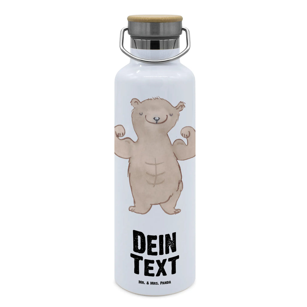 Personalisierte Trinkflasche Bär Bodybuilding Personalisierte Trinkflasche, Trinkflasche mit Namen, Trinkflasche bedrucken, Flasche personalisiert, Trinkflasch mit Aufdruck, Trinkflasche Werbegeschenk, Namensaufdruck Trinkflasche, Sportflasche personalisiert, Trinkflasche Sport, Geschenk, Sport, Sportart, Hobby, Schenken, Danke, Dankeschön, Auszeichnung, Gewinn, Sportler, Bodybuilding, Muskelmasse, Körpergestaltung, Leistungssport