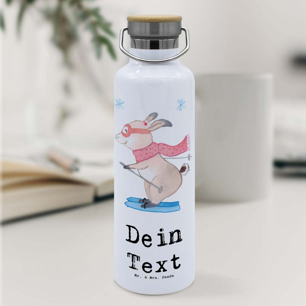 Personalisierte Trinkflasche Hase Skifahren Personalisierte Trinkflasche, Trinkflasche mit Namen, Trinkflasche bedrucken, Flasche personalisiert, Trinkflasch mit Aufdruck, Trinkflasche Werbegeschenk, Namensaufdruck Trinkflasche, Sportflasche personalisiert, Trinkflasche Sport, Geschenk, Sport, Sportart, Hobby, Schenken, Danke, Dankeschön, Auszeichnung, Gewinn, Sportler, Ski fahren, Skifahren, Skisport, Skiwettbewerb, Skirennen