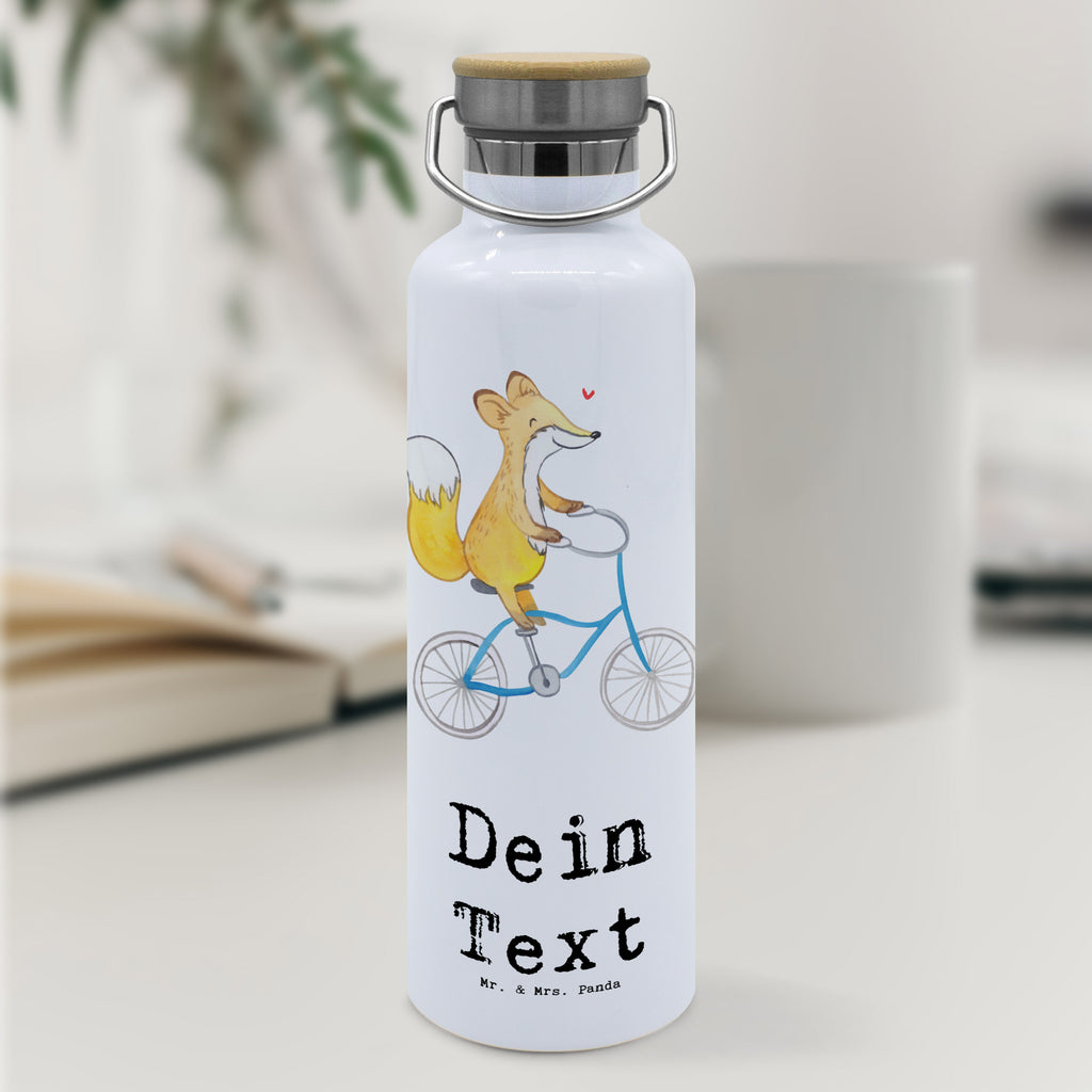 Personalisierte Trinkflasche Fuchs Fahrrad fahren Tage Personalisierte Trinkflasche, Trinkflasche mit Namen, Trinkflasche bedrucken, Flasche personalisiert, Trinkflasch mit Aufdruck, Trinkflasche Werbegeschenk, Namensaufdruck Trinkflasche, Sportflasche personalisiert, Trinkflasche Sport, Geschenk, Sport, Sportart, Hobby, Schenken, Danke, Dankeschön, Auszeichnung, Gewinn, Sportler, Fahrrad fahren, Radeln, Trekking, Mountainbiking, Radsport