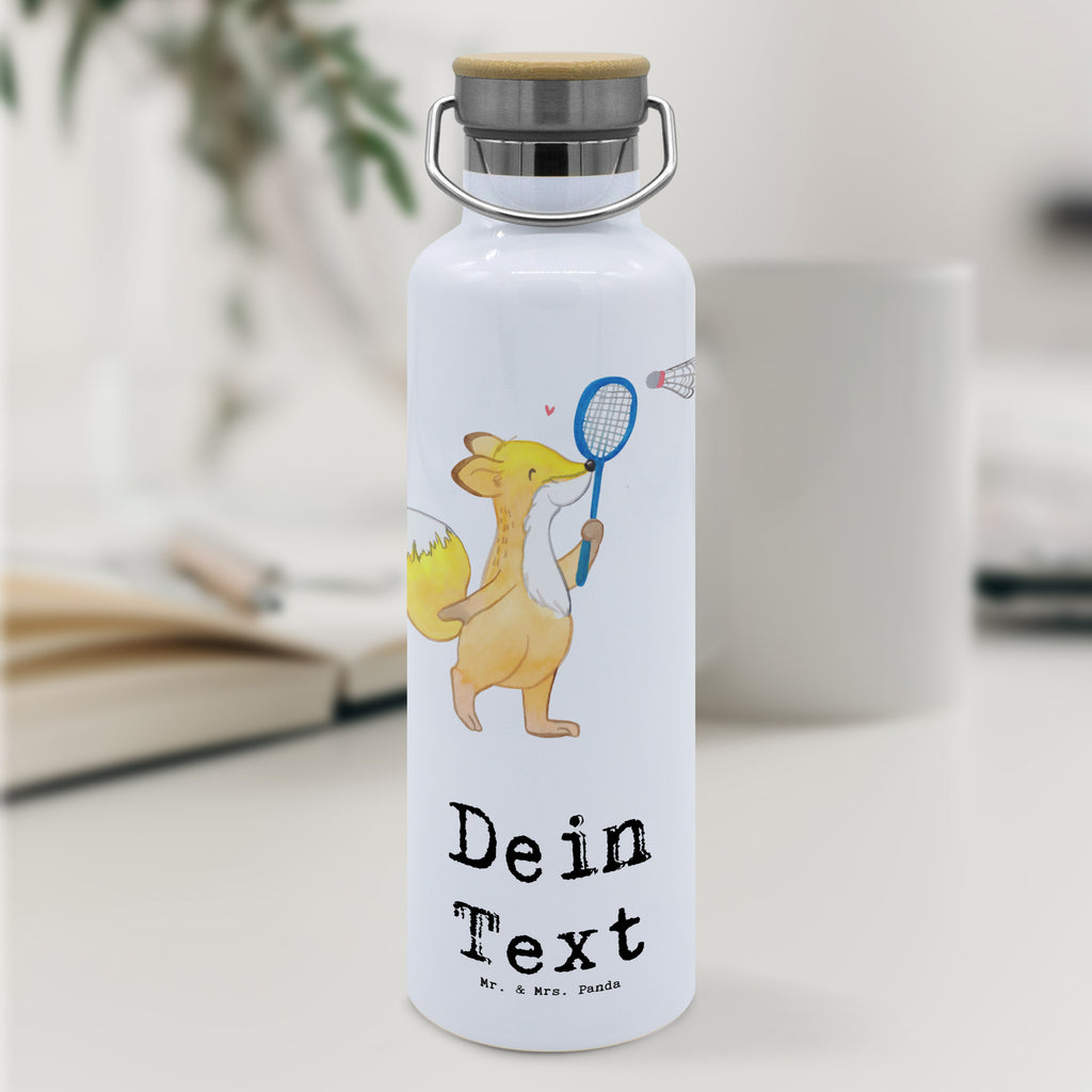 Personalisierte Trinkflasche Fuchs Federball spielen Tage Personalisierte Trinkflasche, Trinkflasche mit Namen, Trinkflasche bedrucken, Flasche personalisiert, Trinkflasch mit Aufdruck, Trinkflasche Werbegeschenk, Namensaufdruck Trinkflasche, Sportflasche personalisiert, Trinkflasche Sport, Geschenk, Sport, Sportart, Hobby, Schenken, Danke, Dankeschön, Auszeichnung, Gewinn, Sportler, Federball spielen, Badminton