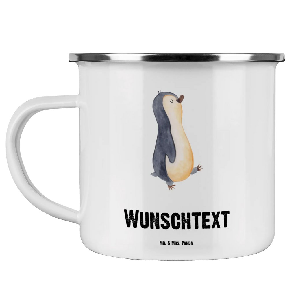 Personalisierte Emaille Tasse Pinguin marschierend Emaille Tasse personalisiert, Emaille Tasse mit Namen, Campingtasse personalisiert, Namenstasse, Campingtasse bedrucken, Campinggeschirr personalsisert, tasse mit namen, personalisierte tassen, personalisierte tasse, tasse selbst gestalten, tasse bedrucken, tassen bedrucken, Pinguin, Pinguine, Frühaufsteher, Langschläfer, Bruder, Schwester, Familie