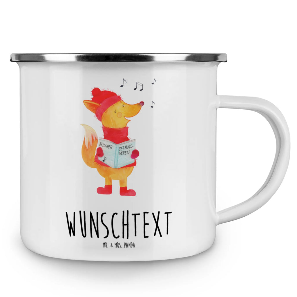 Personalisierte Emaille Tasse Fuchs Sänger Emaille Tasse personalisiert, Emaille Tasse mit Namen, Campingtasse personalisiert, Namenstasse, Campingtasse bedrucken, Campinggeschirr personalsisert, tasse mit namen, personalisierte tassen, personalisierte tasse, tasse selbst gestalten, tasse bedrucken, tassen bedrucken, Winter, Weihnachten, Weihnachtsdeko, Nikolaus, Advent, Heiligabend, Wintermotiv, Fuchs, Füchse, Sänger, Geschenk Sänger, Singen, Weihnachtslieder