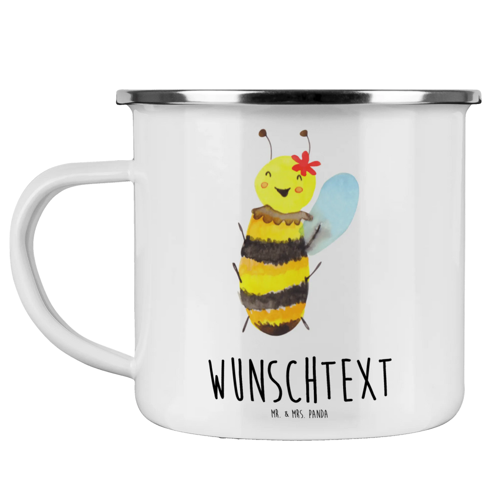 Personalisierte Emaille Tasse Biene Happy Emaille Tasse personalisiert, Emaille Tasse mit Namen, Campingtasse personalisiert, Namenstasse, Campingtasse bedrucken, Campinggeschirr personalsisert, tasse mit namen, personalisierte tassen, personalisierte tasse, tasse selbst gestalten, tasse bedrucken, tassen bedrucken, Biene, Wespe, Hummel