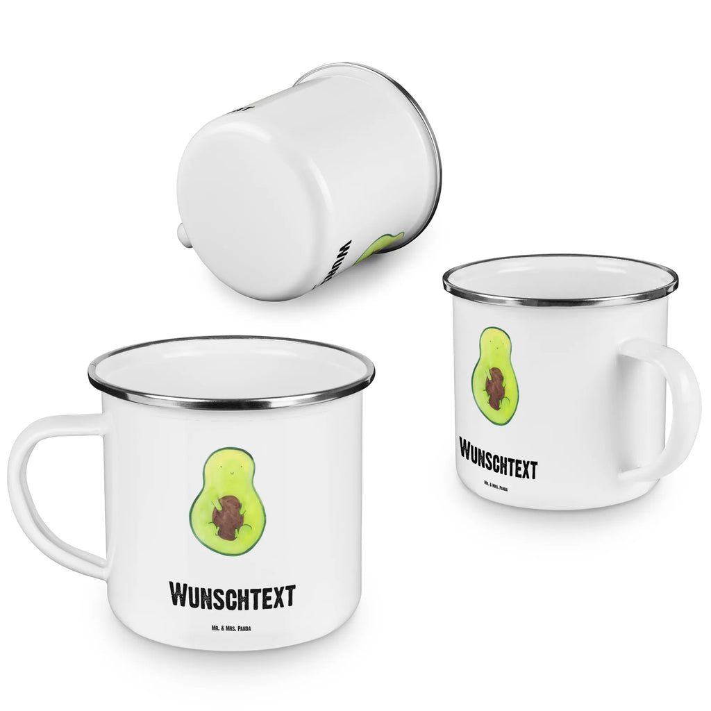 Personalisierte Emaille Tasse Avocado mit Kern Emaille Tasse personalisiert, Emaille Tasse mit Namen, Campingtasse personalisiert, Namenstasse, Campingtasse bedrucken, Campinggeschirr personalsisert, tasse mit namen, personalisierte tassen, personalisierte tasse, tasse selbst gestalten, tasse bedrucken, tassen bedrucken, Avocado, Veggie, Vegan, Gesund, Avokado, Avocadokern, Kern, Pflanze, Spruch Leben