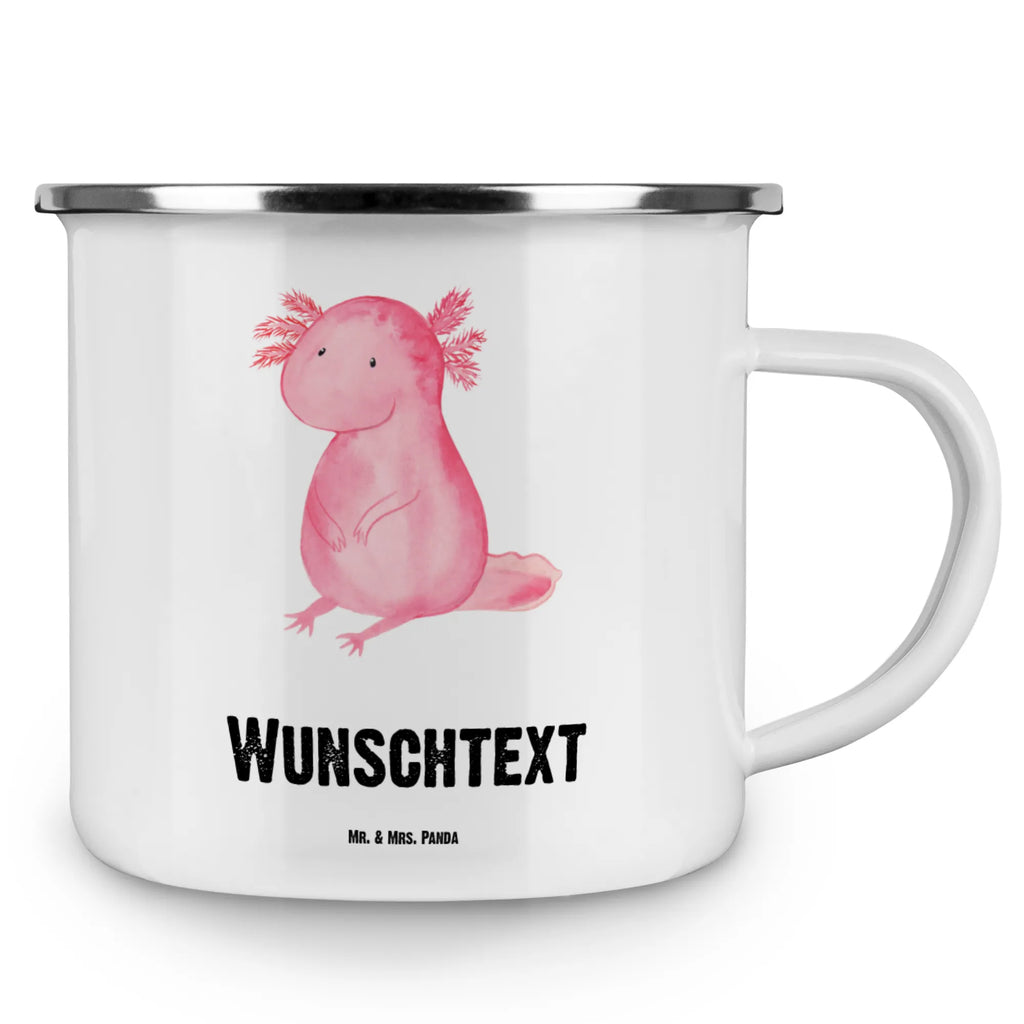 Personalisierte Emaille Tasse Axolotl Emaille Tasse personalisiert, Emaille Tasse mit Namen, Campingtasse personalisiert, Namenstasse, Campingtasse bedrucken, Campinggeschirr personalsisert, tasse mit namen, personalisierte tassen, personalisierte tasse, tasse selbst gestalten, tasse bedrucken, tassen bedrucken, Axolotl, Molch, Axolot, vergnügt, fröhlich, zufrieden, Lebensstil, Weisheit, Lebensweisheit, Liebe, Freundin