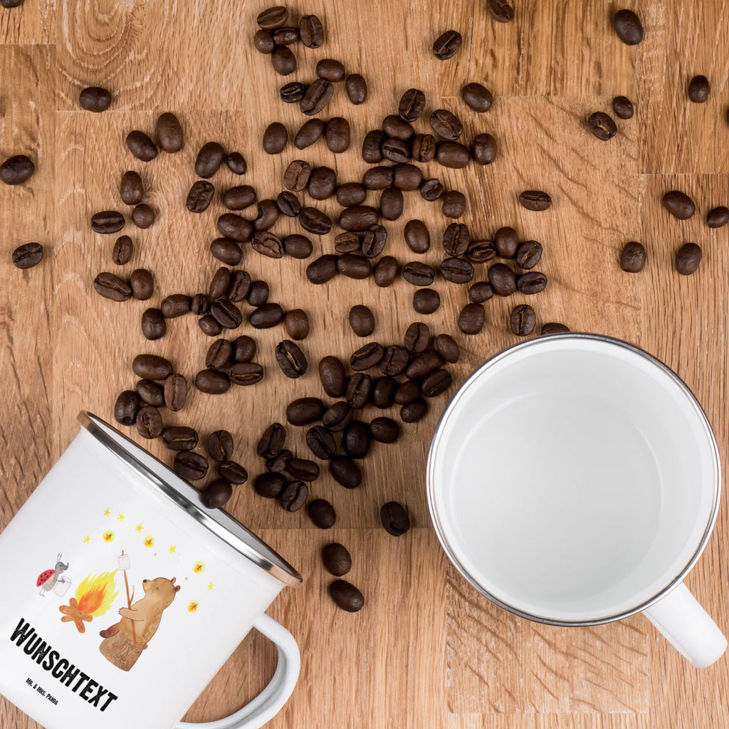 Personalisierte Emaille Tasse Bär & Marienkäfer Lagerfeuer Emaille Tasse personalisiert, Emaille Tasse mit Namen, Campingtasse personalisiert, Namenstasse, Campingtasse bedrucken, Campinggeschirr personalsisert, tasse mit namen, personalisierte tassen, personalisierte tasse, tasse selbst gestalten, tasse bedrucken, tassen bedrucken, Bär, Teddy, Teddybär, Lagerfeuer