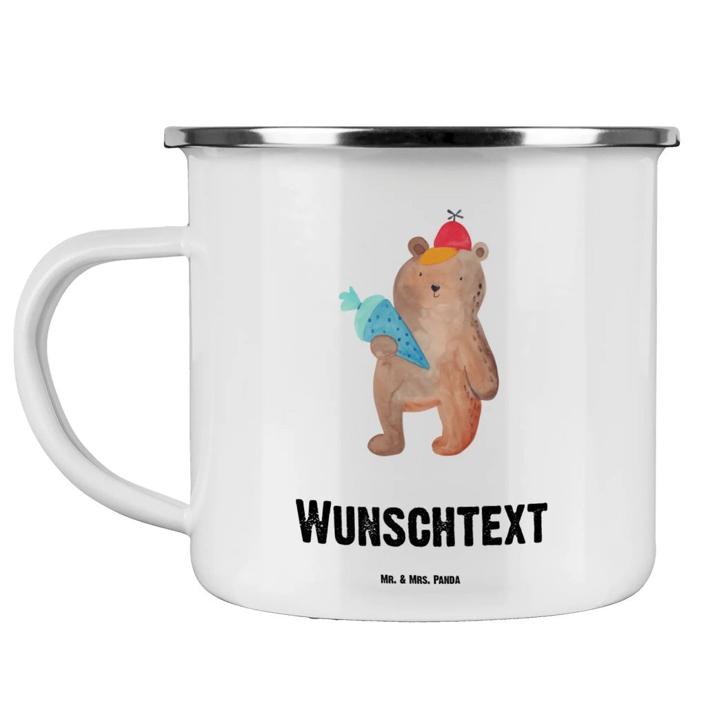 Personalisierte Emaille Tasse Bär mit Schultüte Emaille Tasse personalisiert, Emaille Tasse mit Namen, Campingtasse personalisiert, Namenstasse, Campingtasse bedrucken, Campinggeschirr personalsisert, tasse mit namen, personalisierte tassen, personalisierte tasse, tasse selbst gestalten, tasse bedrucken, tassen bedrucken, Bär, Teddy, Teddybär, Bär Motiv, Schultüte, Erster Schultag Geschenk, Einschulung Geschenk, Schule Geschenk, Grundschule, Schulanfang, Schulbeginn