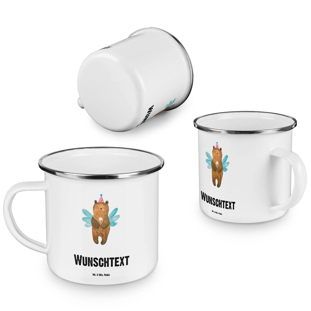 Personalisierte Emaille Tasse Zahnfee Bär Emaille Tasse personalisiert, Emaille Tasse mit Namen, Campingtasse personalisiert, Namenstasse, Campingtasse bedrucken, Campinggeschirr personalsisert, tasse mit namen, personalisierte tassen, personalisierte tasse, tasse selbst gestalten, tasse bedrucken, tassen bedrucken, Bär, Teddy, Teddybär, Zahnfee, Fee, Milchzahn, Erster Zahn