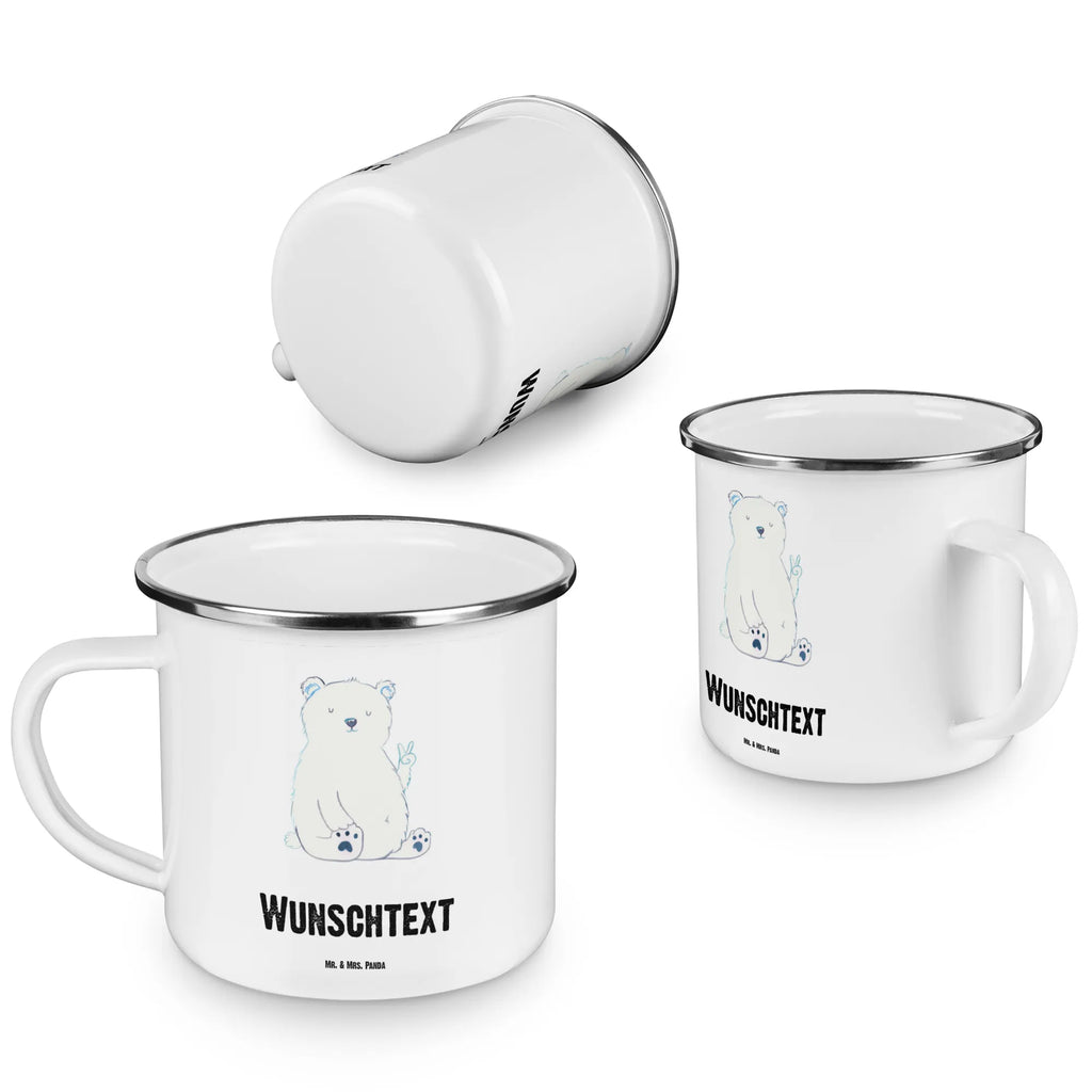 Personalisierte Emaille Tasse Eisbär Faul Emaille Tasse personalisiert, Emaille Tasse mit Namen, Campingtasse personalisiert, Namenstasse, Campingtasse bedrucken, Campinggeschirr personalsisert, tasse mit namen, personalisierte tassen, personalisierte tasse, tasse selbst gestalten, tasse bedrucken, tassen bedrucken, Bär, Teddy, Teddybär, Eisbär, Nordpol, Faul, Entspannen, Relaxen, Büro, Arbeit, Bürojob, Arbeitsplatz, Homeoffice