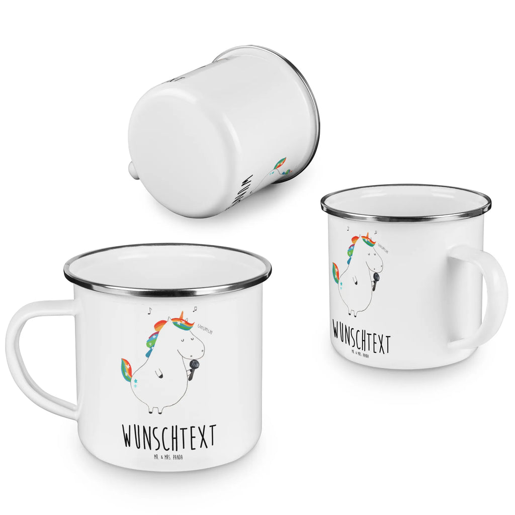 Personalisierte Emaille Tasse Einhorn Sänger Emaille Tasse personalisiert, Emaille Tasse mit Namen, Campingtasse personalisiert, Namenstasse, Campingtasse bedrucken, Campinggeschirr personalsisert, tasse mit namen, personalisierte tassen, personalisierte tasse, tasse selbst gestalten, tasse bedrucken, tassen bedrucken, Einhorn, Einhörner, Einhorn Deko, Pegasus, Unicorn, Glitzer, Konfetti, Party, Geburtstag, Feier, Fest, Disco, Sängerin, Sänger, Freundin