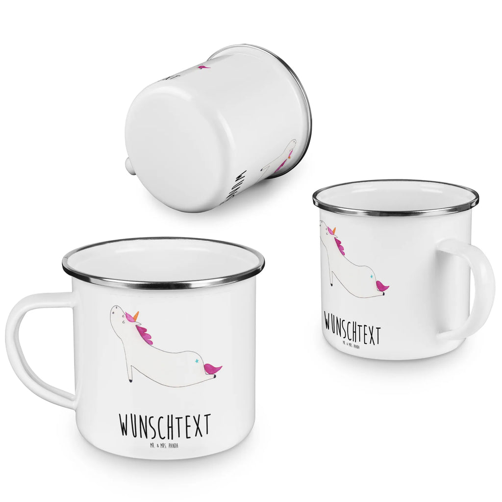 Personalisierte Emaille Tasse Einhorn Yoga Emaille Tasse personalisiert, Emaille Tasse mit Namen, Campingtasse personalisiert, Namenstasse, Campingtasse bedrucken, Campinggeschirr personalsisert, tasse mit namen, personalisierte tassen, personalisierte tasse, tasse selbst gestalten, tasse bedrucken, tassen bedrucken, Einhorn, Einhörner, Einhorn Deko, Pegasus, Unicorn, Yoga, Namaste, Achtsamkeit, Entspannung, Joga, Yogamatte, Sport, lustig, witzig, süß