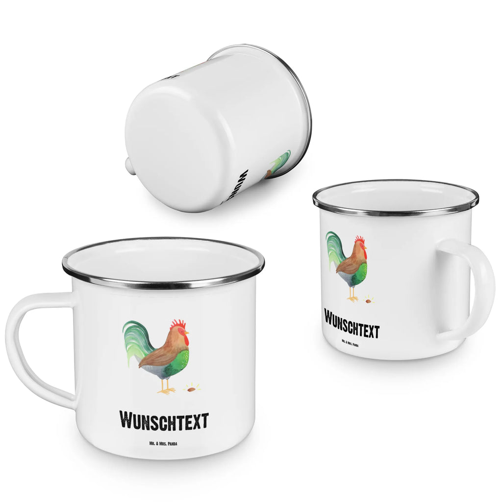 Personalisierte Emaille Tasse Hahn mit Korn Emaille Tasse personalisiert, Emaille Tasse mit Namen, Campingtasse personalisiert, Namenstasse, Campingtasse bedrucken, Campinggeschirr personalsisert, tasse mit namen, personalisierte tassen, personalisierte tasse, tasse selbst gestalten, tasse bedrucken, tassen bedrucken, Bauernhof, Hoftiere, Landwirt, Landwirtin, Hahn, Korn, Henne, Eier, Natur