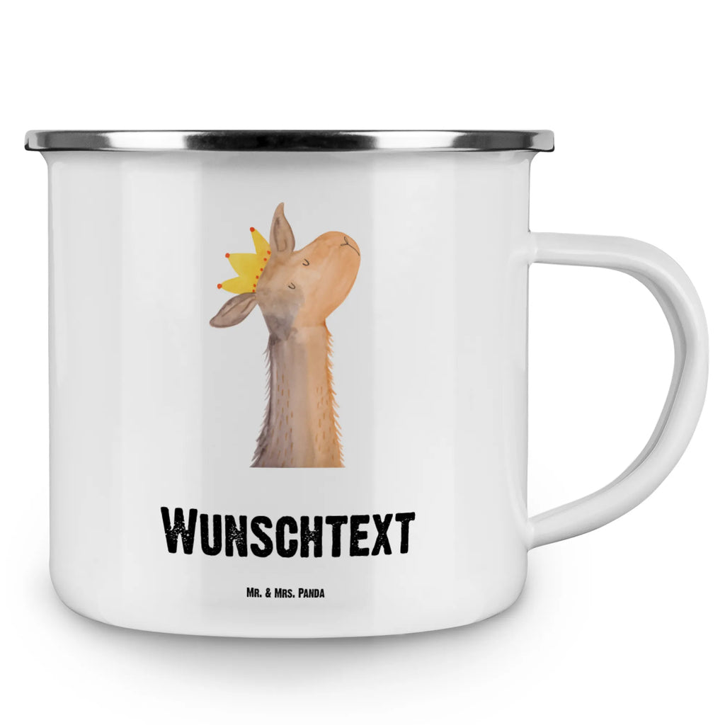 Personalisierte Emaille Tasse Lamakopf König Emaille Tasse personalisiert, Emaille Tasse mit Namen, Campingtasse personalisiert, Namenstasse, Campingtasse bedrucken, Campinggeschirr personalsisert, tasse mit namen, personalisierte tassen, personalisierte tasse, tasse selbst gestalten, tasse bedrucken, tassen bedrucken, Lama, Alpaka, Lamas, König, Königin, Freundin, Mama, Papa, Büro Kollege, Kollegin, Chef, Vorgesetzter, Abi, Abitur