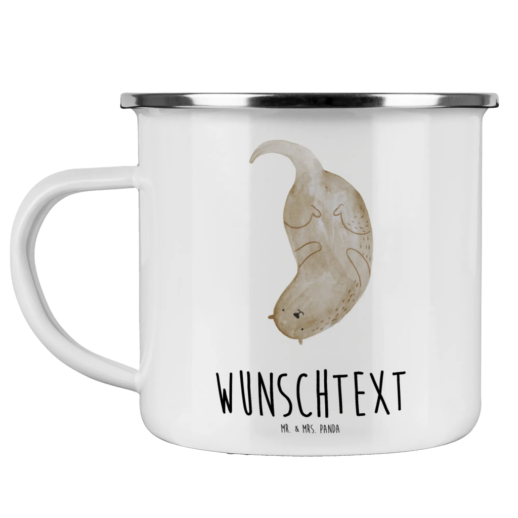 Personalisierte Emaille Tasse Otter kopfüber Emaille Tasse personalisiert, Emaille Tasse mit Namen, Campingtasse personalisiert, Namenstasse, Campingtasse bedrucken, Campinggeschirr personalsisert, tasse mit namen, personalisierte tassen, personalisierte tasse, tasse selbst gestalten, tasse bedrucken, tassen bedrucken, Otter, Fischotter, Seeotter, Otter Seeotter See Otter