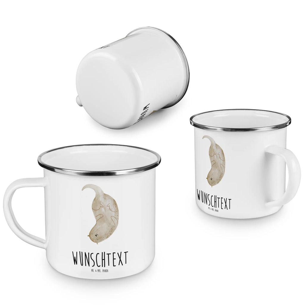 Personalisierte Emaille Tasse Otter kopfüber Emaille Tasse personalisiert, Emaille Tasse mit Namen, Campingtasse personalisiert, Namenstasse, Campingtasse bedrucken, Campinggeschirr personalsisert, tasse mit namen, personalisierte tassen, personalisierte tasse, tasse selbst gestalten, tasse bedrucken, tassen bedrucken, Otter, Fischotter, Seeotter, Otter Seeotter See Otter