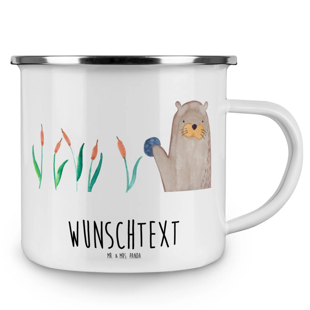 Personalisierte Emaille Tasse Otter mit Stein Emaille Tasse personalisiert, Emaille Tasse mit Namen, Campingtasse personalisiert, Namenstasse, Campingtasse bedrucken, Campinggeschirr personalsisert, tasse mit namen, personalisierte tassen, personalisierte tasse, tasse selbst gestalten, tasse bedrucken, tassen bedrucken, Otter, Fischotter, Seeotter, Otter Seeotter See Otter