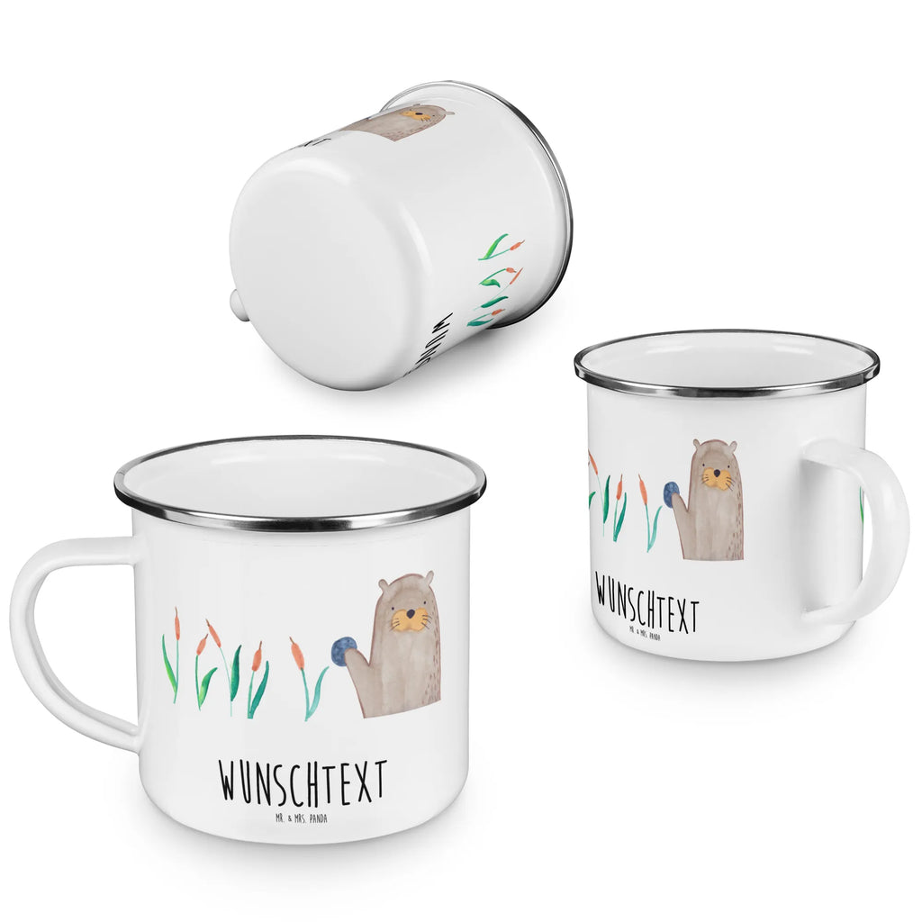 Personalisierte Emaille Tasse Otter mit Stein Emaille Tasse personalisiert, Emaille Tasse mit Namen, Campingtasse personalisiert, Namenstasse, Campingtasse bedrucken, Campinggeschirr personalsisert, tasse mit namen, personalisierte tassen, personalisierte tasse, tasse selbst gestalten, tasse bedrucken, tassen bedrucken, Otter, Fischotter, Seeotter, Otter Seeotter See Otter