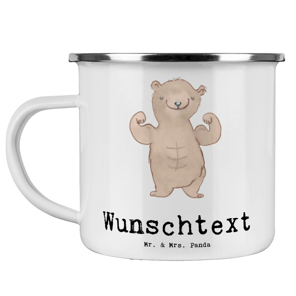 Personalisierte Emaille Tasse Bär Bodybuilding Emaille Tasse personalisiert, Emaille Tasse mit Namen, Campingtasse personalisiert, Namenstasse, Campingtasse bedrucken, Campinggeschirr personalsisert, tasse mit namen, personalisierte tassen, personalisierte tasse, tasse selbst gestalten, tasse bedrucken, tassen bedrucken, Geschenk, Sport, Sportart, Hobby, Schenken, Danke, Dankeschön, Auszeichnung, Gewinn, Sportler, Bodybuilding, Muskelmasse, Körpergestaltung, Leistungssport