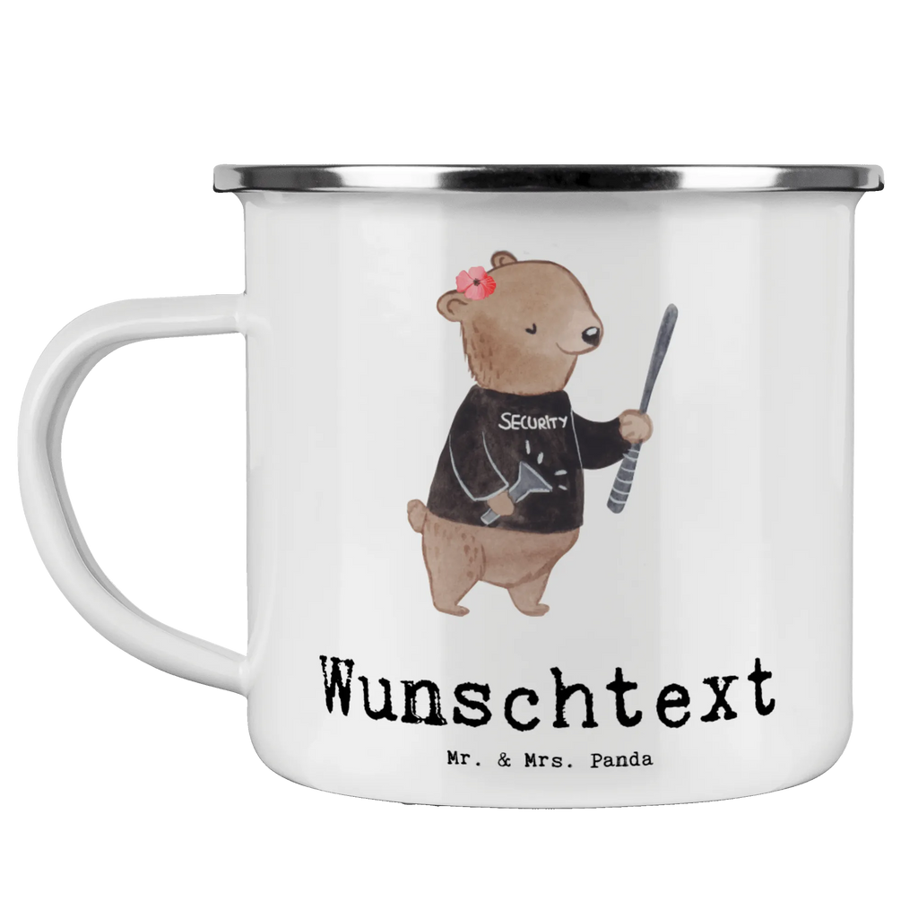 Personalisierte Emaille Tasse Sicherheitsdienstmitarbeiterin mit Herz Emaille Tasse personalisiert, Emaille Tasse mit Namen, Campingtasse personalisiert, Namenstasse, Campingtasse bedrucken, Campinggeschirr personalsisert, tasse mit namen, personalisierte tassen, personalisierte tasse, tasse selbst gestalten, tasse bedrucken, tassen bedrucken, Beruf, Ausbildung, Jubiläum, Abschied, Rente, Kollege, Kollegin, Geschenk, Schenken, Arbeitskollege, Mitarbeiter, Firma, Danke, Dankeschön