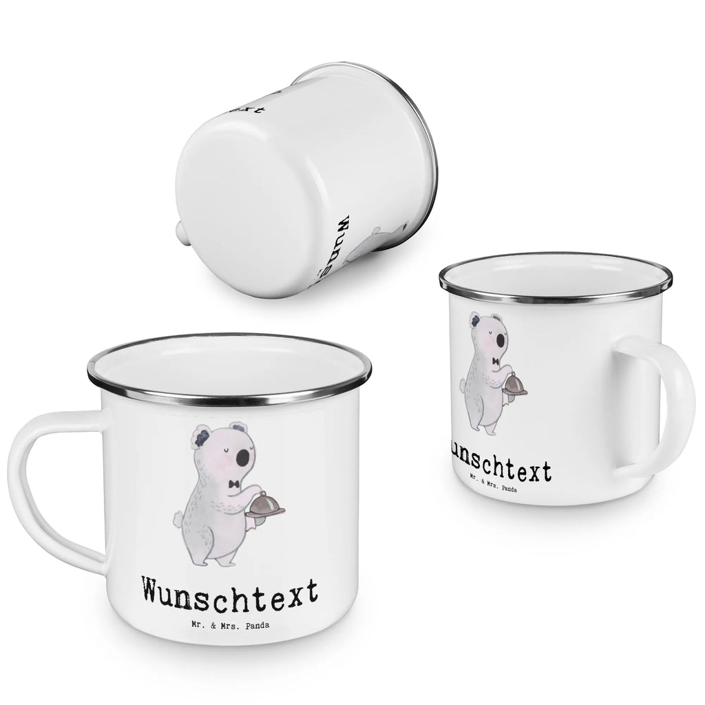 Personalisierte Emaille Tasse Kellner mit Herz Emaille Tasse personalisiert, Emaille Tasse mit Namen, Campingtasse personalisiert, Namenstasse, Campingtasse bedrucken, Campinggeschirr personalsisert, tasse mit namen, personalisierte tassen, personalisierte tasse, tasse selbst gestalten, tasse bedrucken, tassen bedrucken, Beruf, Ausbildung, Jubiläum, Abschied, Rente, Kollege, Kollegin, Geschenk, Schenken, Arbeitskollege, Mitarbeiter, Firma, Danke, Dankeschön, Kellner, Servicekraft, Restaurant, Ober