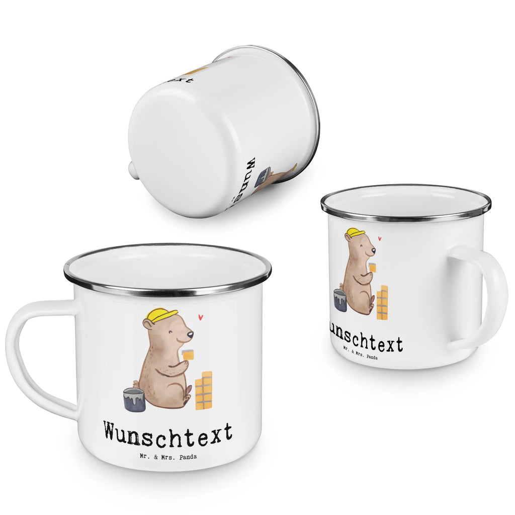 Personalisierte Emaille Tasse Maurer mit Herz Emaille Tasse personalisiert, Emaille Tasse mit Namen, Campingtasse personalisiert, Namenstasse, Campingtasse bedrucken, Campinggeschirr personalsisert, tasse mit namen, personalisierte tassen, personalisierte tasse, tasse selbst gestalten, tasse bedrucken, tassen bedrucken, Beruf, Ausbildung, Jubiläum, Abschied, Rente, Kollege, Kollegin, Geschenk, Schenken, Arbeitskollege, Mitarbeiter, Firma, Danke, Dankeschön, Maurer, Maurermeister, Gesellenprüfung, Handwerker, Maurerbetrieb