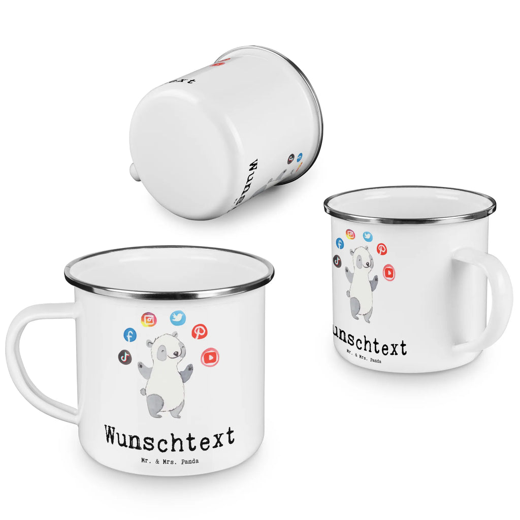 Personalisierte Emaille Tasse Social Media Manager mit Herz Emaille Tasse personalisiert, Emaille Tasse mit Namen, Campingtasse personalisiert, Namenstasse, Campingtasse bedrucken, Campinggeschirr personalsisert, tasse mit namen, personalisierte tassen, personalisierte tasse, tasse selbst gestalten, tasse bedrucken, tassen bedrucken, Beruf, Ausbildung, Jubiläum, Abschied, Rente, Kollege, Kollegin, Geschenk, Schenken, Arbeitskollege, Mitarbeiter, Firma, Danke, Dankeschön