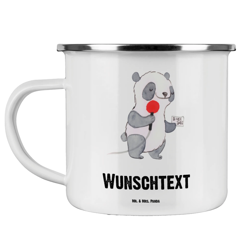 Personalisierte Emaille Tasse Sportreporter mit Herz Emaille Tasse personalisiert, Emaille Tasse mit Namen, Campingtasse personalisiert, Namenstasse, Campingtasse bedrucken, Campinggeschirr personalsisert, tasse mit namen, personalisierte tassen, personalisierte tasse, tasse selbst gestalten, tasse bedrucken, tassen bedrucken, Beruf, Ausbildung, Jubiläum, Abschied, Rente, Kollege, Kollegin, Geschenk, Schenken, Arbeitskollege, Mitarbeiter, Firma, Danke, Dankeschön