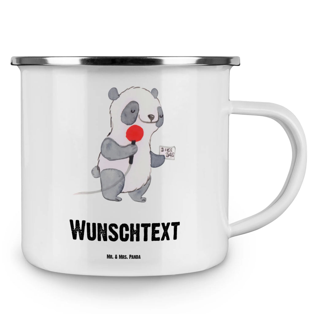 Personalisierte Emaille Tasse Sportreporter mit Herz Emaille Tasse personalisiert, Emaille Tasse mit Namen, Campingtasse personalisiert, Namenstasse, Campingtasse bedrucken, Campinggeschirr personalsisert, tasse mit namen, personalisierte tassen, personalisierte tasse, tasse selbst gestalten, tasse bedrucken, tassen bedrucken, Beruf, Ausbildung, Jubiläum, Abschied, Rente, Kollege, Kollegin, Geschenk, Schenken, Arbeitskollege, Mitarbeiter, Firma, Danke, Dankeschön