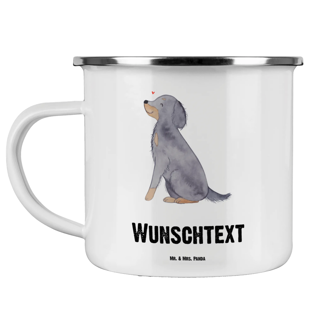 Personalisierte Emaille Tasse Gordon Setter Lebensretter Emaille Tasse personalisiert, Emaille Tasse mit Namen, Campingtasse personalisiert, Namenstasse, Campingtasse bedrucken, Campinggeschirr personalsisert, tasse mit namen, personalisierte tassen, personalisierte tasse, tasse selbst gestalten, tasse bedrucken, tassen bedrucken, Hund, Hunderasse, Rassehund, Hundebesitzer, Geschenk, Tierfreund, Schenken, Welpe, Gordon Shetter, Jagdhund