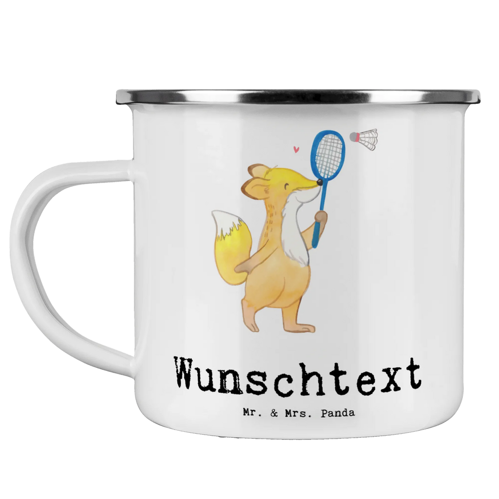 Personalisierte Emaille Tasse Fuchs Federball spielen Emaille Tasse personalisiert, Emaille Tasse mit Namen, Campingtasse personalisiert, Namenstasse, Campingtasse bedrucken, Campinggeschirr personalsisert, tasse mit namen, personalisierte tassen, personalisierte tasse, tasse selbst gestalten, tasse bedrucken, tassen bedrucken, Geschenk, Sport, Sportart, Hobby, Schenken, Danke, Dankeschön, Auszeichnung, Gewinn, Sportler, Federball spielen, Badminton