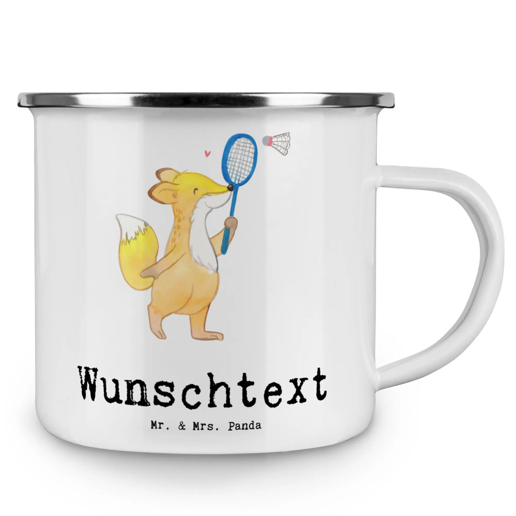 Personalisierte Emaille Tasse Fuchs Federball spielen Emaille Tasse personalisiert, Emaille Tasse mit Namen, Campingtasse personalisiert, Namenstasse, Campingtasse bedrucken, Campinggeschirr personalsisert, tasse mit namen, personalisierte tassen, personalisierte tasse, tasse selbst gestalten, tasse bedrucken, tassen bedrucken, Geschenk, Sport, Sportart, Hobby, Schenken, Danke, Dankeschön, Auszeichnung, Gewinn, Sportler, Federball spielen, Badminton