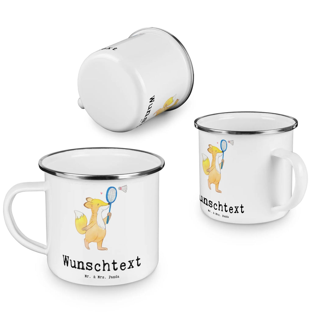 Personalisierte Emaille Tasse Fuchs Federball spielen Emaille Tasse personalisiert, Emaille Tasse mit Namen, Campingtasse personalisiert, Namenstasse, Campingtasse bedrucken, Campinggeschirr personalsisert, tasse mit namen, personalisierte tassen, personalisierte tasse, tasse selbst gestalten, tasse bedrucken, tassen bedrucken, Geschenk, Sport, Sportart, Hobby, Schenken, Danke, Dankeschön, Auszeichnung, Gewinn, Sportler, Federball spielen, Badminton