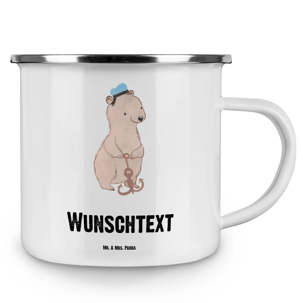 Personalisierte Emaille Tasse Matrose mit Herz Emaille Tasse personalisiert, Emaille Tasse mit Namen, Campingtasse personalisiert, Namenstasse, Campingtasse bedrucken, Campinggeschirr personalsisert, tasse mit namen, personalisierte tassen, personalisierte tasse, tasse selbst gestalten, tasse bedrucken, tassen bedrucken, Beruf, Ausbildung, Jubiläum, Abschied, Rente, Kollege, Kollegin, Geschenk, Schenken, Arbeitskollege, Mitarbeiter, Firma, Danke, Dankeschön, Matrose, Seemann, Seeleute, Schiff, Schiffsmechaniker