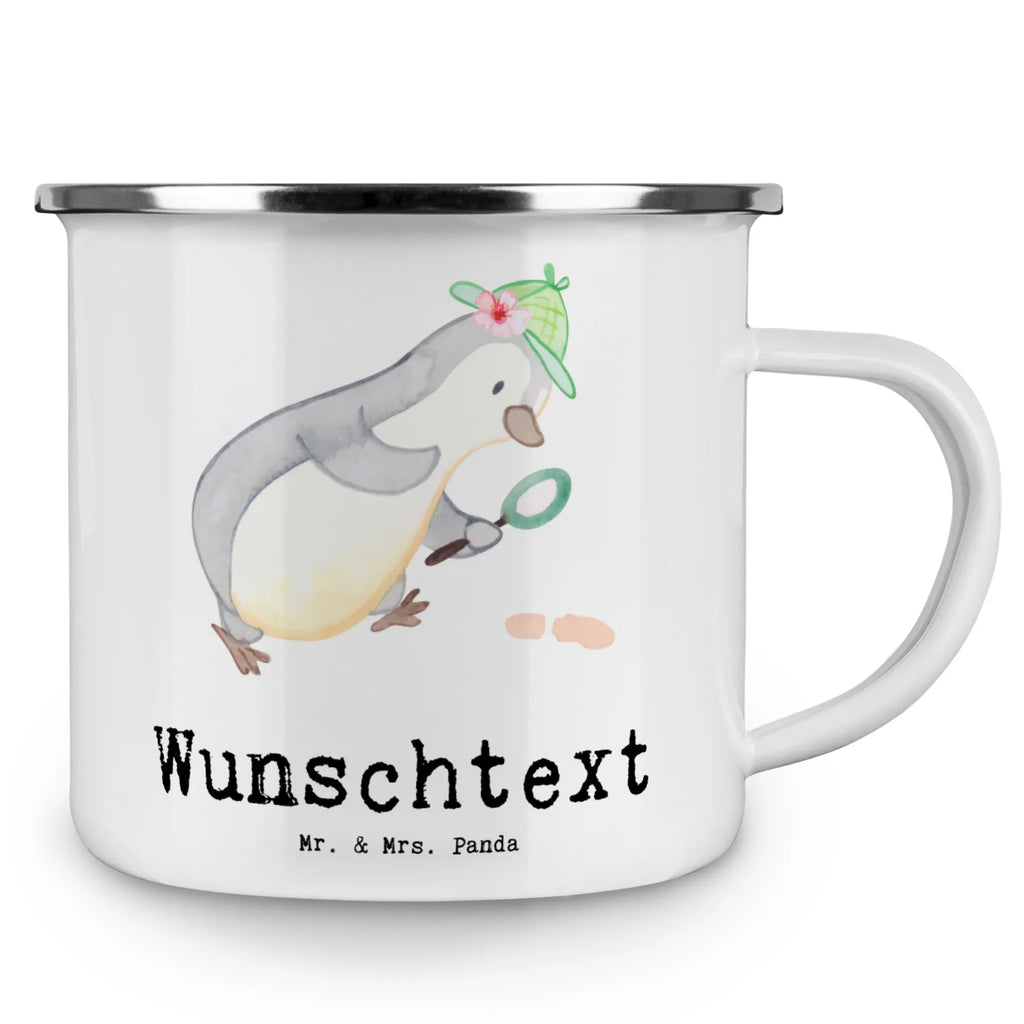 Personalisierte Emaille Tasse Detektivin mit Herz Emaille Tasse personalisiert, Emaille Tasse mit Namen, Campingtasse personalisiert, Namenstasse, Campingtasse bedrucken, Campinggeschirr personalsisert, tasse mit namen, personalisierte tassen, personalisierte tasse, tasse selbst gestalten, tasse bedrucken, tassen bedrucken, Beruf, Ausbildung, Jubiläum, Abschied, Rente, Kollege, Kollegin, Geschenk, Schenken, Arbeitskollege, Mitarbeiter, Firma, Danke, Dankeschön, Detektivin, Ermittlerin, Agentin, Privatdetektei, Berufsdetektivin, Wirtschaftsdetektei, Detektivausbildung, Spurensuche