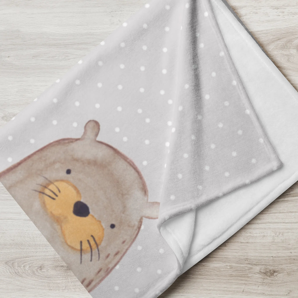 Babydecke mit Namen Otter mit Stein Babdyecke personalisiert, Babydecke mit Namen, Babydecke bedrucken, Babygeschenk personalisiet, Babygeschenk mit Namen, Krabbeldecke mit Namen, Krabbeldecke personalisiert, Otter, Fischotter, Seeotter, Otter Seeotter See Otter