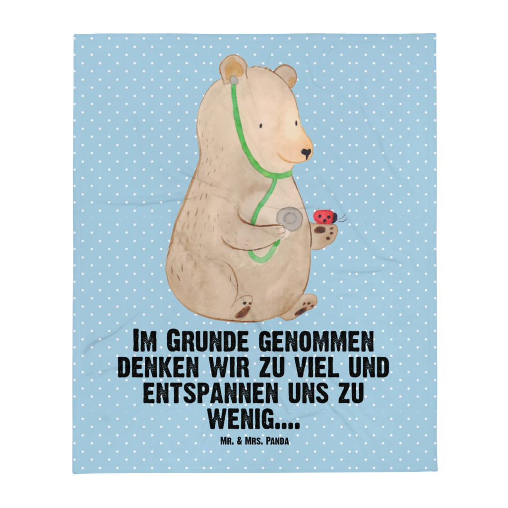 Babydecke Bär Arzt Babydecke, Babygeschenk, Geschenk Geburt, Babyecke Kuscheldecke, Krabbeldecke, Bär, Teddy, Teddybär, Arzt, Ärztin, Doktor, Professor, Doktorin, Professorin