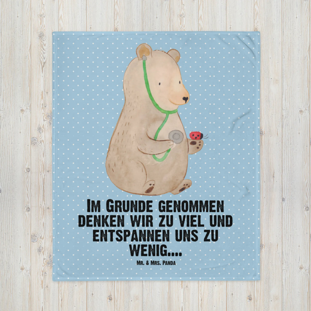 Babydecke Bär Arzt Babydecke, Babygeschenk, Geschenk Geburt, Babyecke Kuscheldecke, Krabbeldecke, Bär, Teddy, Teddybär, Arzt, Ärztin, Doktor, Professor, Doktorin, Professorin