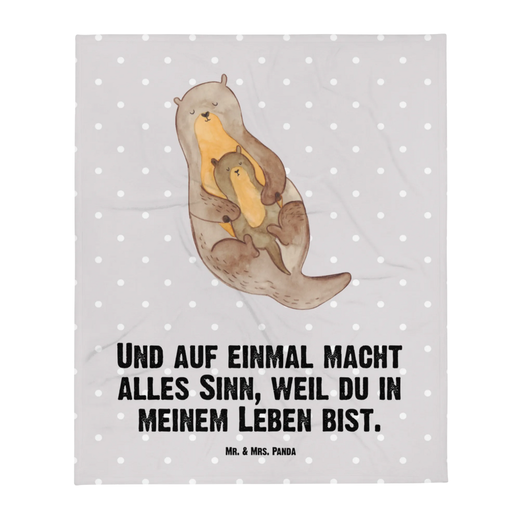 Babydecke Otter mit Kind Babydecke, Babygeschenk, Geschenk Geburt, Babyecke Kuscheldecke, Krabbeldecke, Otter, Fischotter, Seeotter, Otter Seeotter See Otter