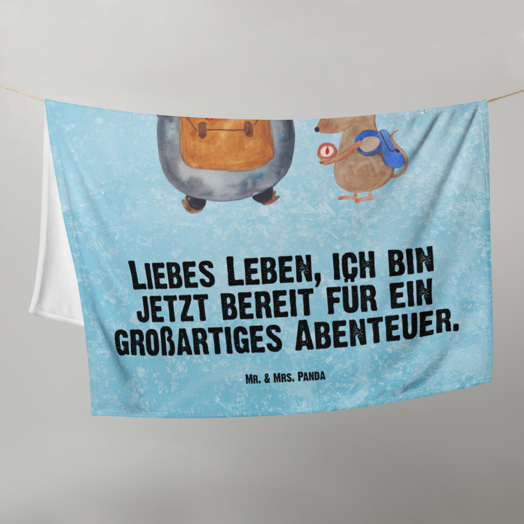 Babydecke Pinguin & Maus Wanderer Babydecke, Babygeschenk, Geschenk Geburt, Babyecke Kuscheldecke, Krabbeldecke, Pinguin, Pinguine, Abenteurer, Abenteuer, Roadtrip, Ausflug, Wanderlust, wandern