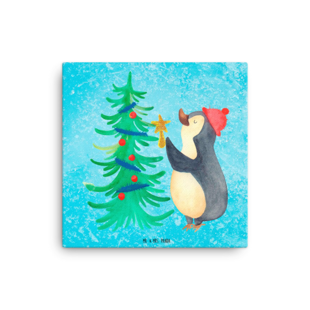 Leinwand Bild Pinguin Weihnachtsbaum Leinwand, Bild, Kunstdruck, Wanddeko, Dekoration, Winter, Weihnachten, Weihnachtsdeko, Nikolaus, Advent, Heiligabend, Wintermotiv, Pinguin