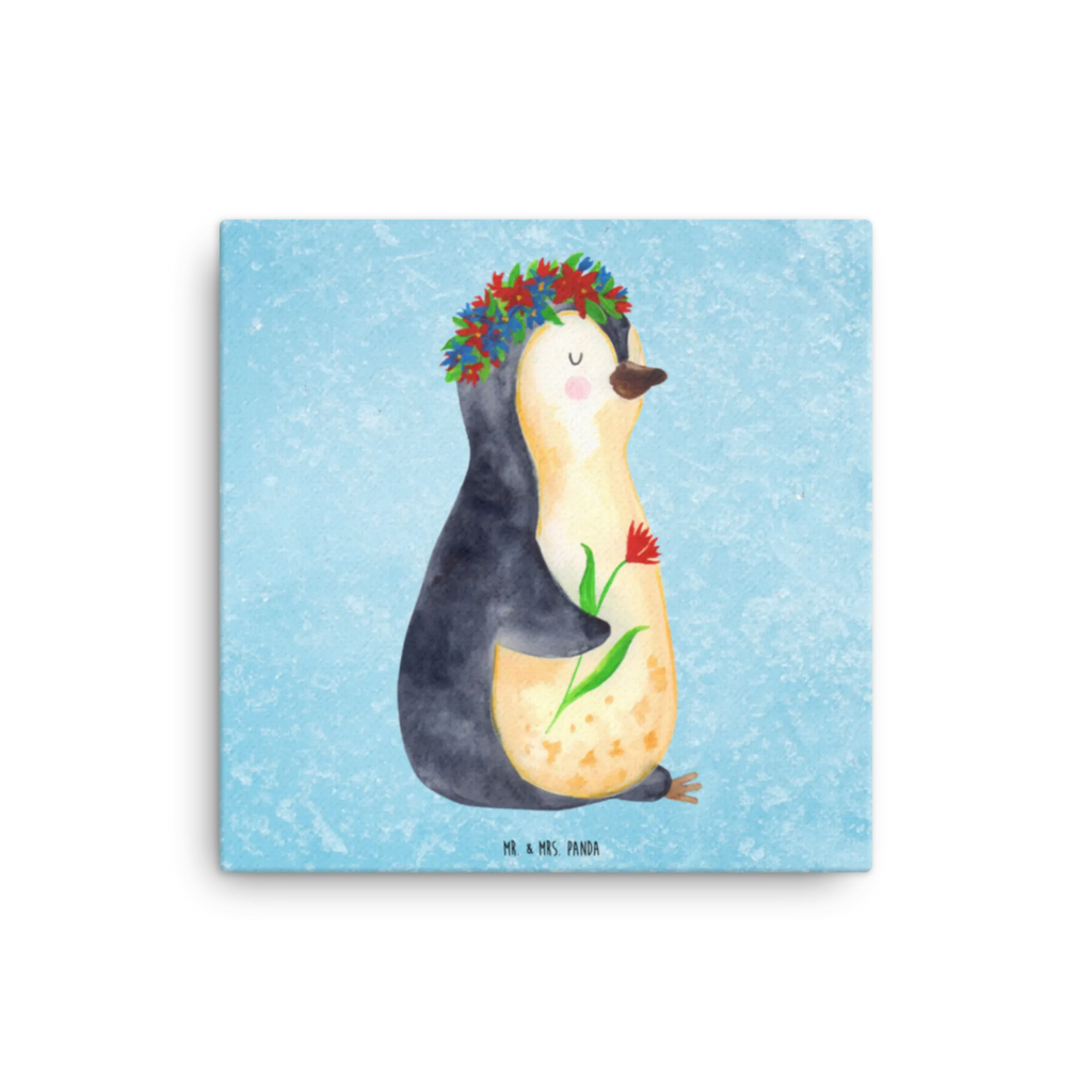 Leinwand Bild Pinguin Blumenkranz Leinwand, Bild, Kunstdruck, Wanddeko, Dekoration, Pinguin, Pinguine, Blumenkranz, Universum, Leben, Wünsche, Ziele, Lebensziele, Motivation, Lebenslust, Liebeskummer, Geschenkidee