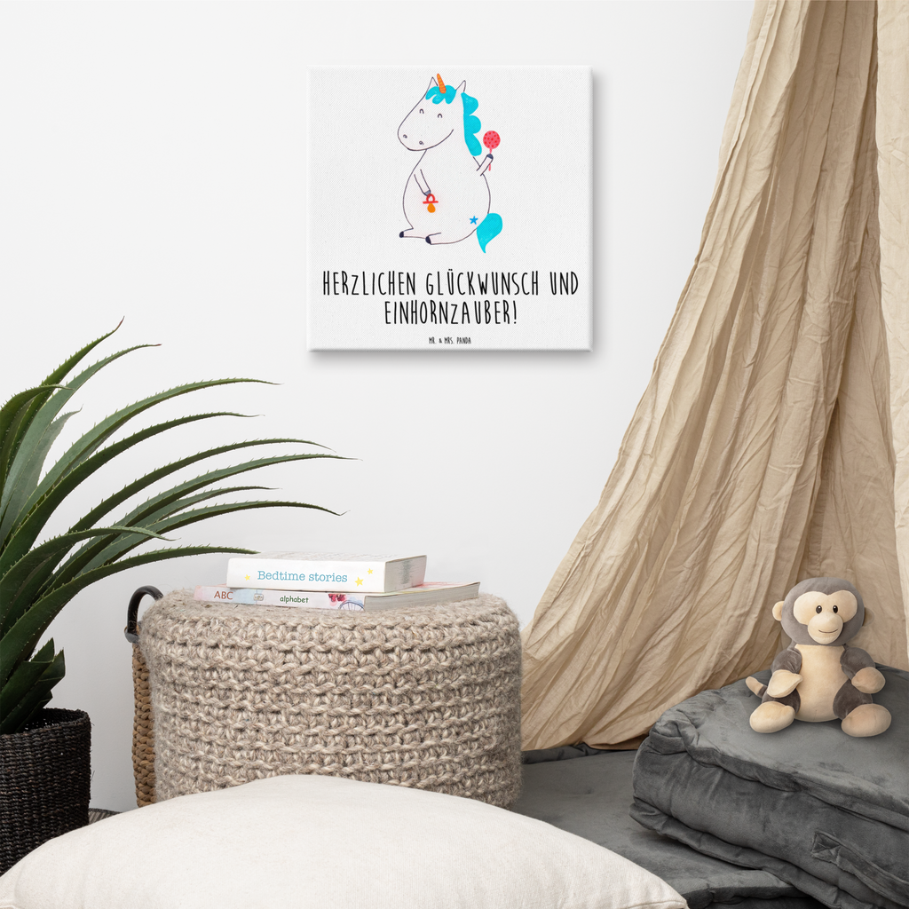 Leinwand Bild Einhorn Baby Leinwand, Bild, Kunstdruck, Wanddeko, Dekoration, Einhorn, Einhörner, Einhorn Deko, Pegasus, Unicorn, Mutter, Geburt, Geburtstag, erstes Kind, Baby, Babyglück, Nachwuchs, Eltern, Party, Kind, Schnuller