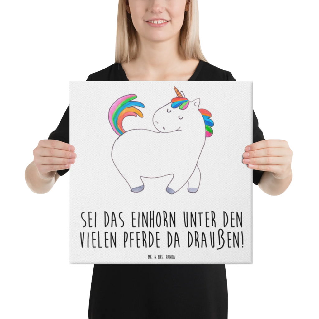 Leinwand Bild Einhorn stolzierend Leinwand, Bild, Kunstdruck, Wanddeko, Dekoration, Einhorn, Einhörner, Einhorn Deko, Unicorn, stolz, anders, bunt, Pferd, Reiter, Reiten, Freundin, Geschenk