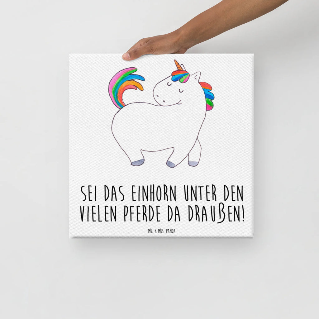 Leinwand Bild Einhorn stolzierend Leinwand, Bild, Kunstdruck, Wanddeko, Dekoration, Einhorn, Einhörner, Einhorn Deko, Unicorn, stolz, anders, bunt, Pferd, Reiter, Reiten, Freundin, Geschenk